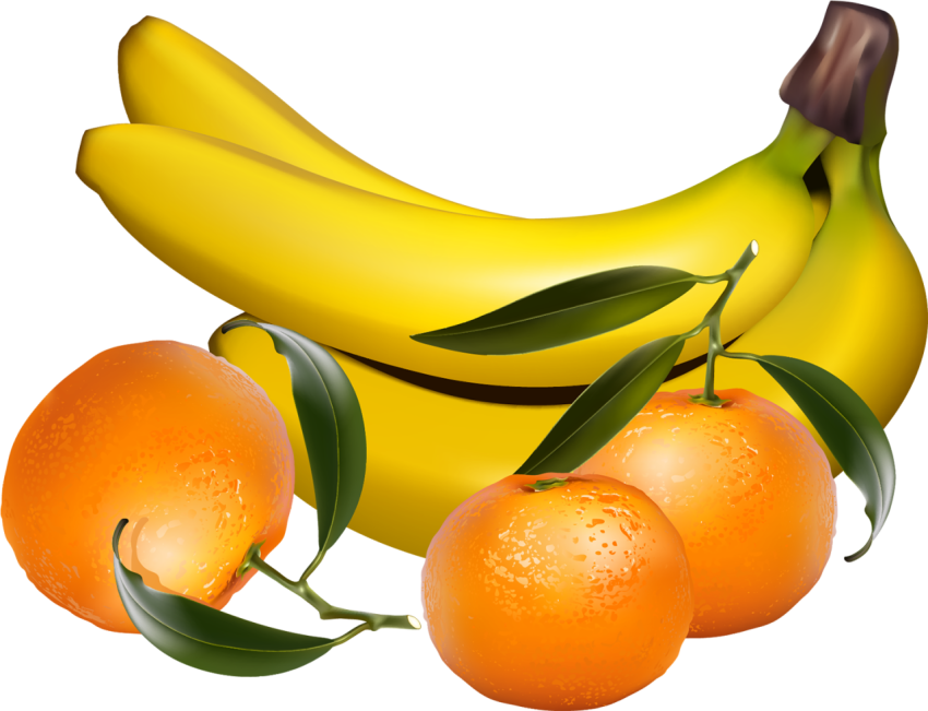 Banana Pair with Orange Image PNG Free Transparent Download