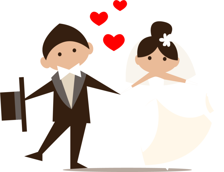 Cute Cartoon Wedding PNG Image Free Download