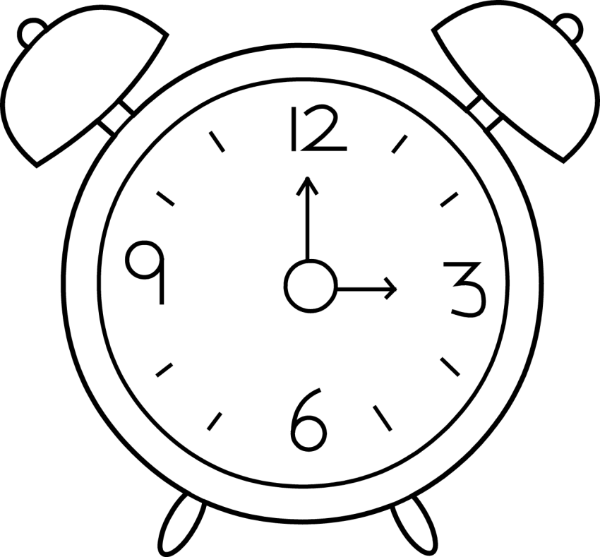 Hand Art Drawing On Alarm Clock PNG Free Download