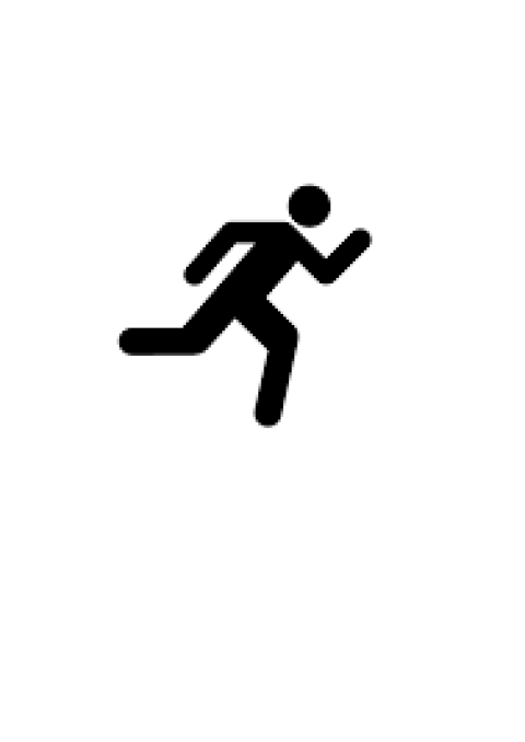 Small boy running icon vactor images