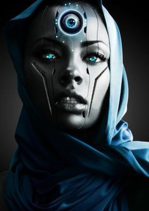 third eye cyborg girl, A rebort women free assets download