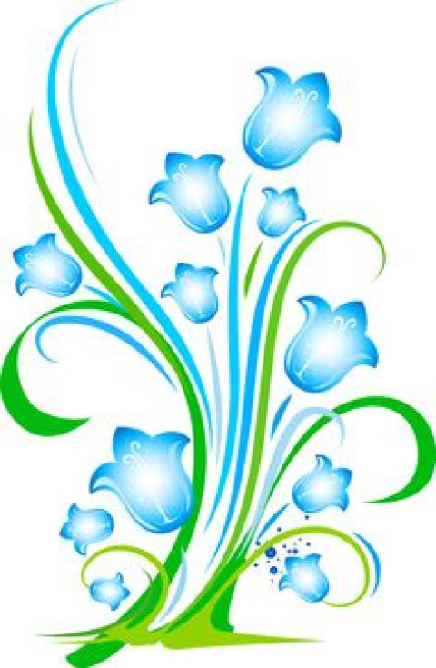Green flower floral free png download