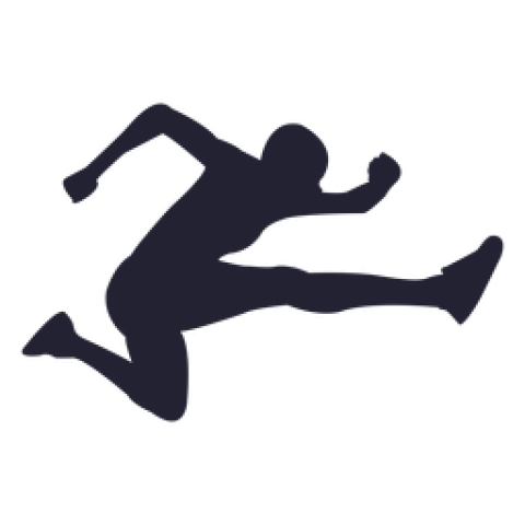 Long jump athlete silhouette  icon vactor graphic dessign iamge
