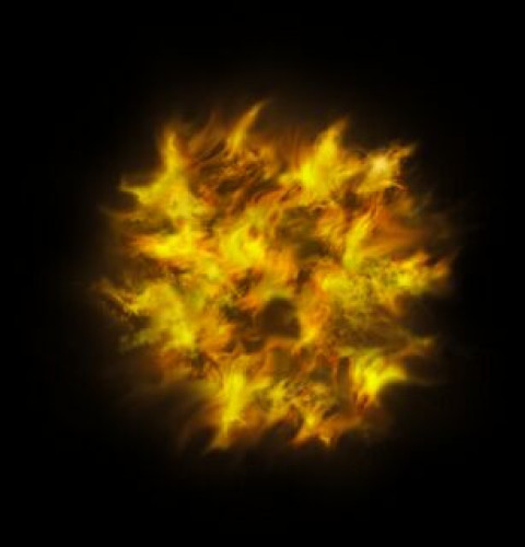 fire ball in the air with light effect png free download on black background