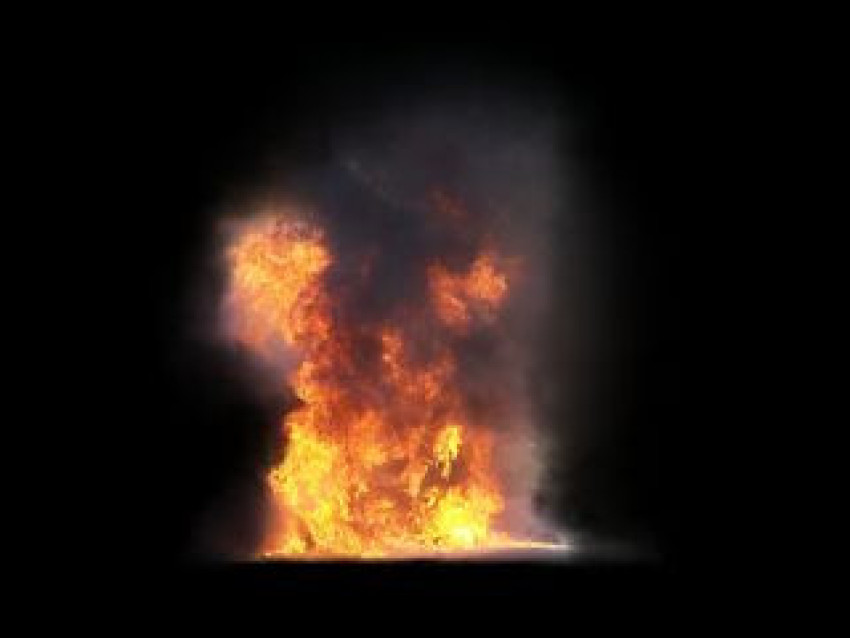 Fire bomb blast with smoke black background png free download