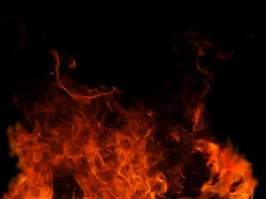 Red fire flame burning, fire blast on black background png free download
