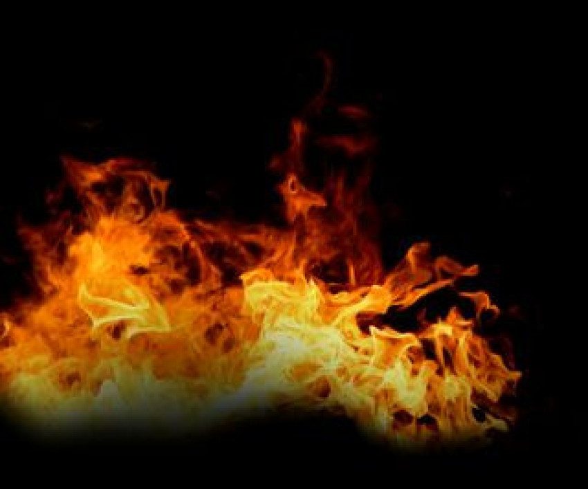 Explosion fire burn flame on black background png free download