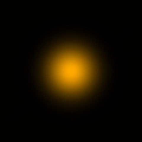 Yellow small circle / sun lens flare light