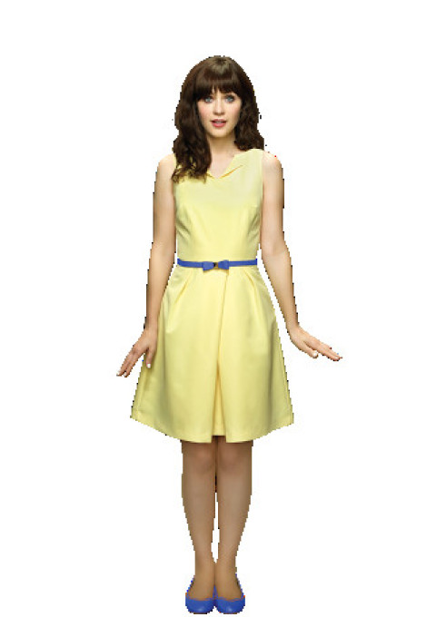 Beautiful girl in yellow dress free png