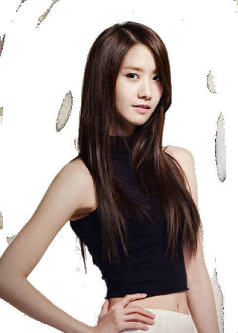 Beautiful smart asian girl in black blouse black hairs free png