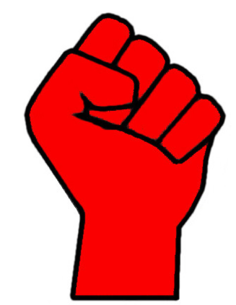 Pure red hand punch  icon