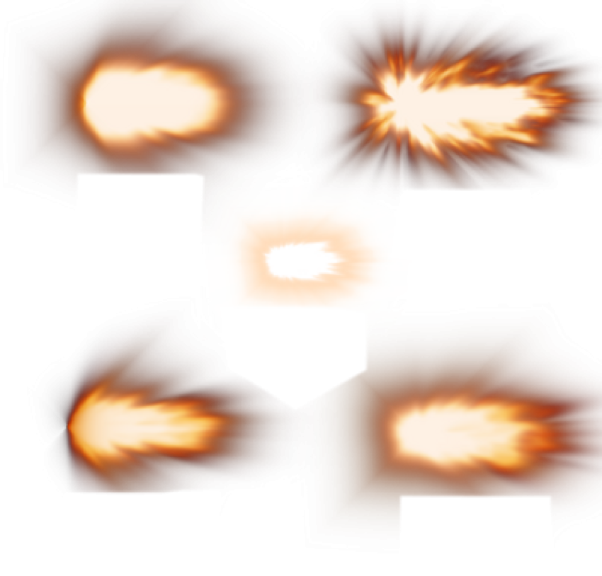 Different shapes of fire flash particals png free download transparent background