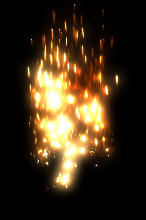 fire render, fire flash with sparkles on black background png free download
