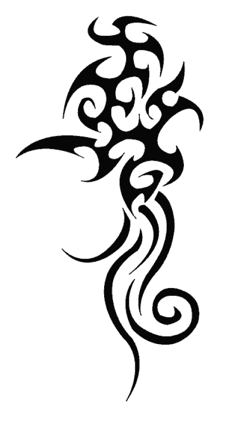 Vector tattoo black swirl design