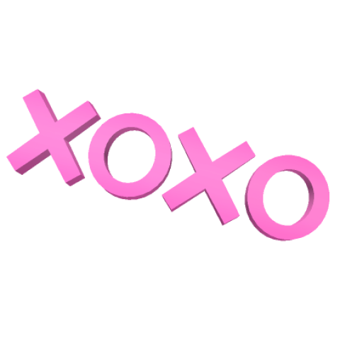 Xoxo PNG Image on White Background
