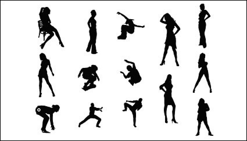 women and sports figures vector icon