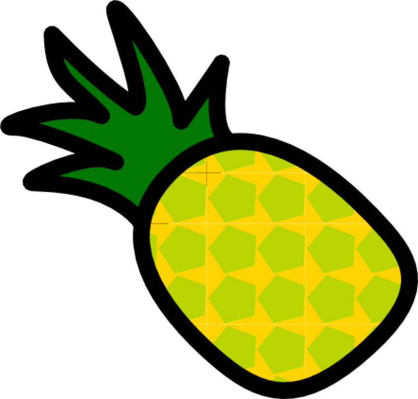 Realistic Looking Pineapple Clipart Cartoon Fruit Icon With Transparent Background Free Download