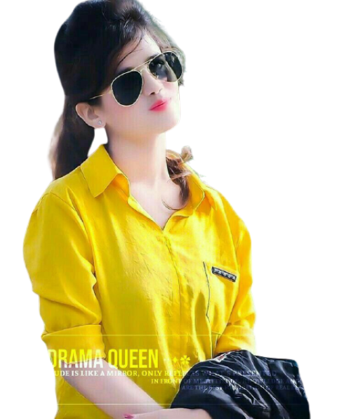 Cute girl with glasses yellow shirt free png