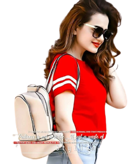 Pakistani actress sumbal Iqbal with glasses red shirt and jeans free png