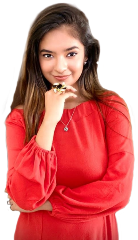 Simple girl in red dress free png