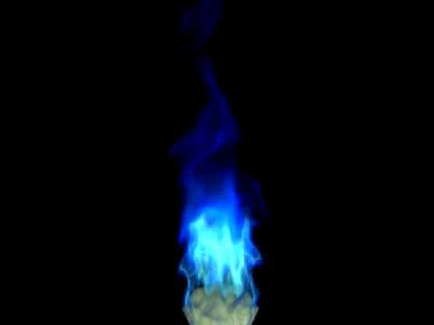 Fire flame blue color light effect on black background png free download