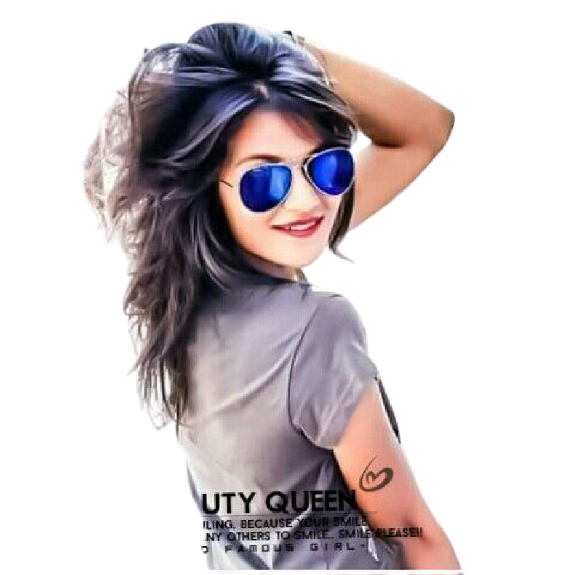 Styleish indian girl with glasses model png free download