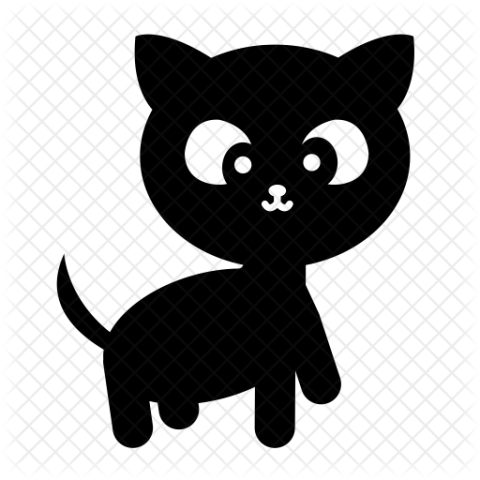 Sillhouette Kitten PNG Logo Free Download