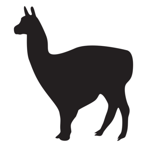 Silhouette Llama PNG Icon Free Transparent