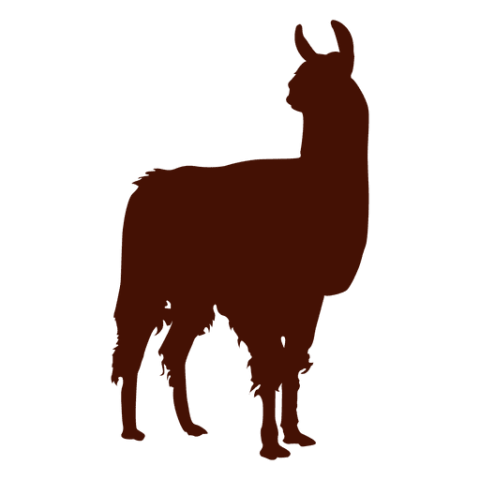 Black Llama PNG Logo Free Download