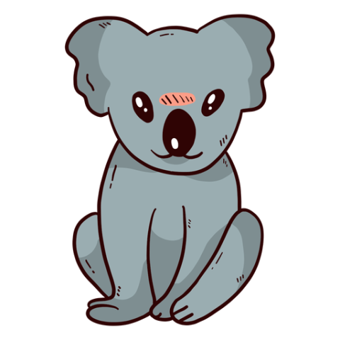 Koala Hd PNG Painting Transparent Image Free Download