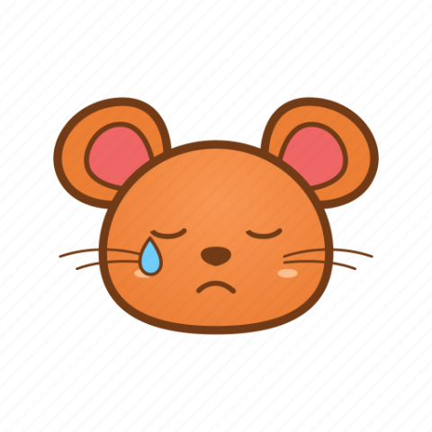 Sad Face Of Mice PNG Mouse Sticker & Image