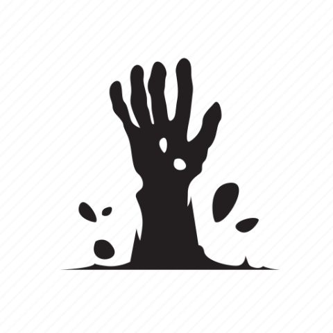 PSD Graphic Icon Zombie Hand PNG Art