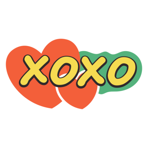 Illustration on Xoxo PNG Sticker Free Download