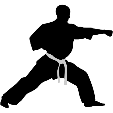 karate punch icon- Fighter man icon