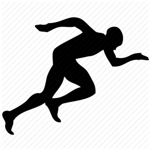 Black shadow Fast running icon