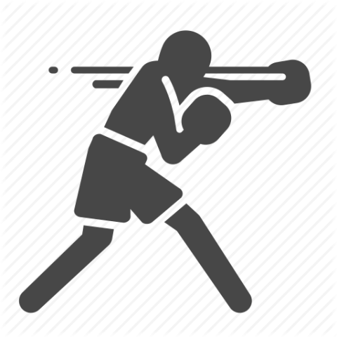Boxing girl icon vactor graphic design image