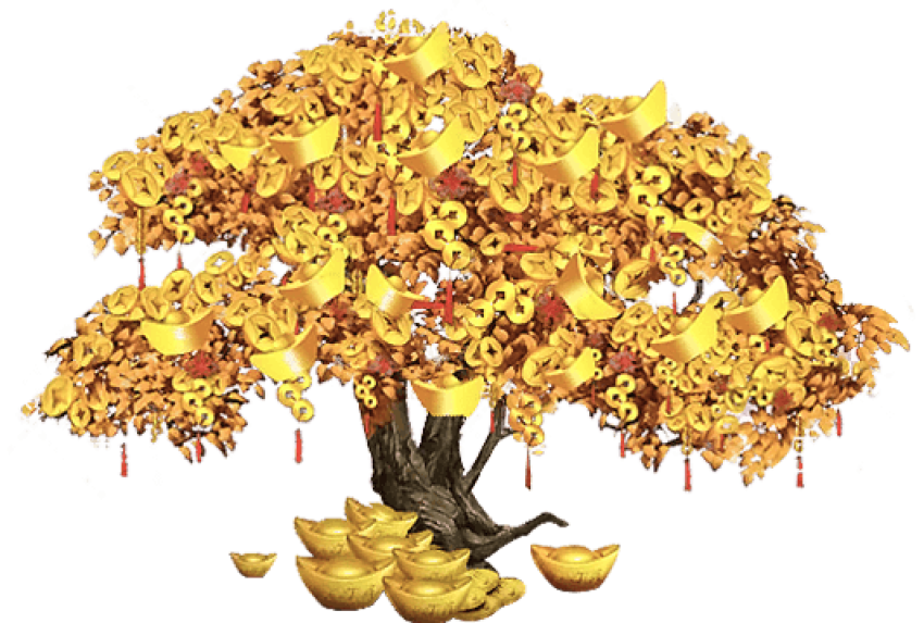 Golden tree in china gold tree free png