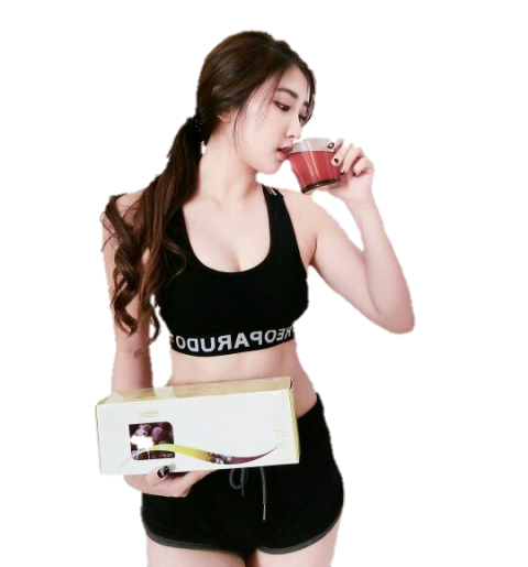 Fitness girl drinking juice free png
