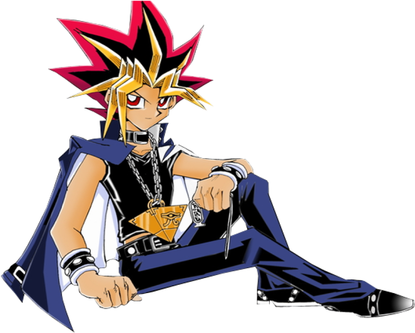 Yugi on Sit PNG Image on White Background