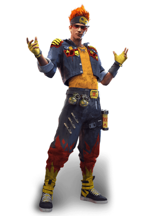 Alvaro fire character 3d game character free fire game character png free download