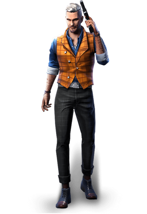 Joseph With gun free 3d character png free download free fire character