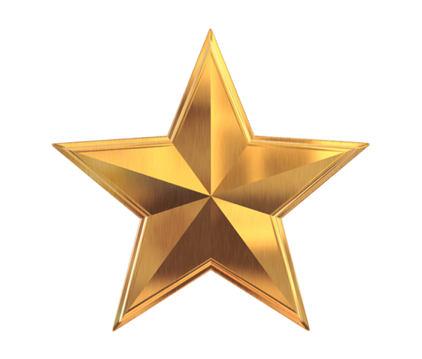 Golden star for game icon free 3d golden star