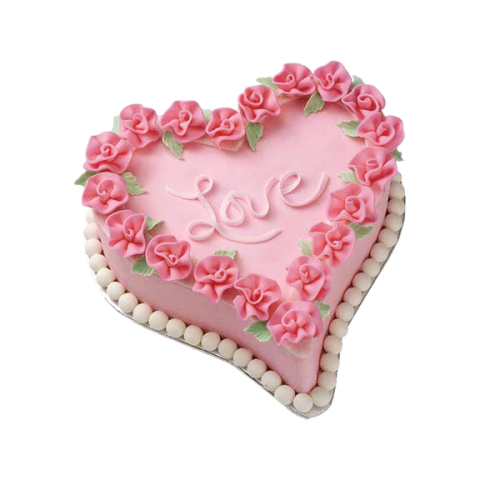 Lovly PNG Birthday Heart Cake Free Transparent
