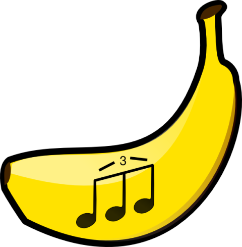 Music Banana Graphic Vector Art PNG Icon Free Transparent Black Outline