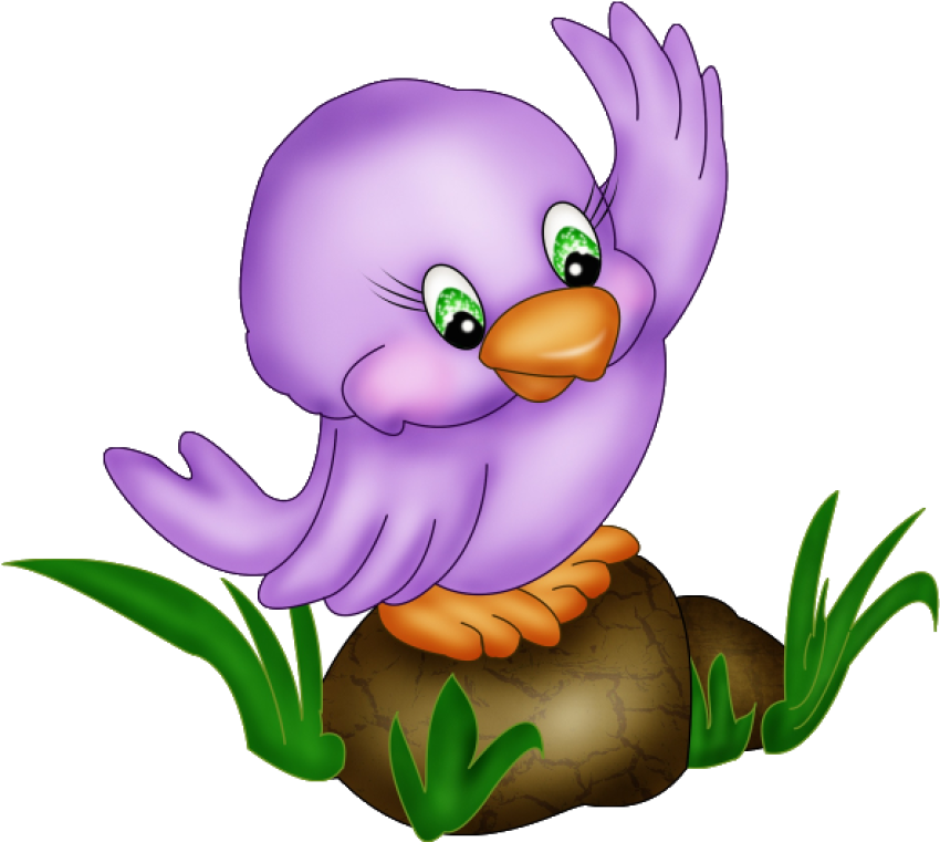 HD Cute Litter Purper Sapparow Lovebird PNG Cartoon