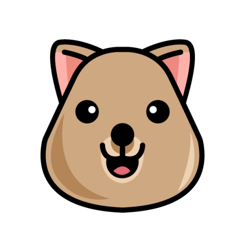 Cartoon Illustration Animal Quokka PNG Face Art