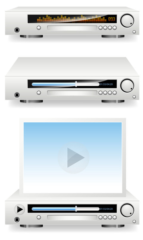 Dvd player vector graphic design image