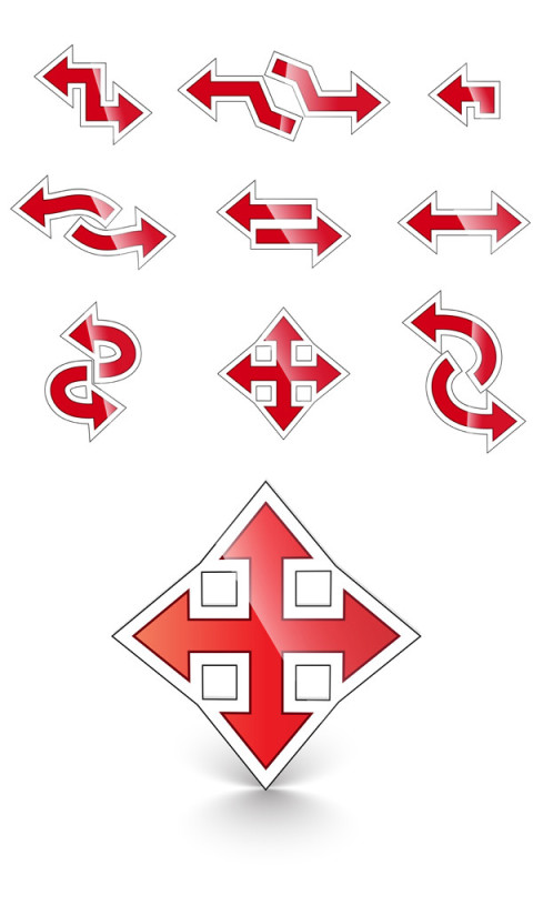 Arrow sign sticker vactor graphic design image