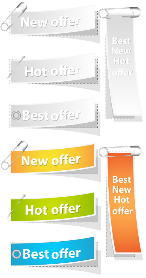 Offer coupons vactor graphic design image