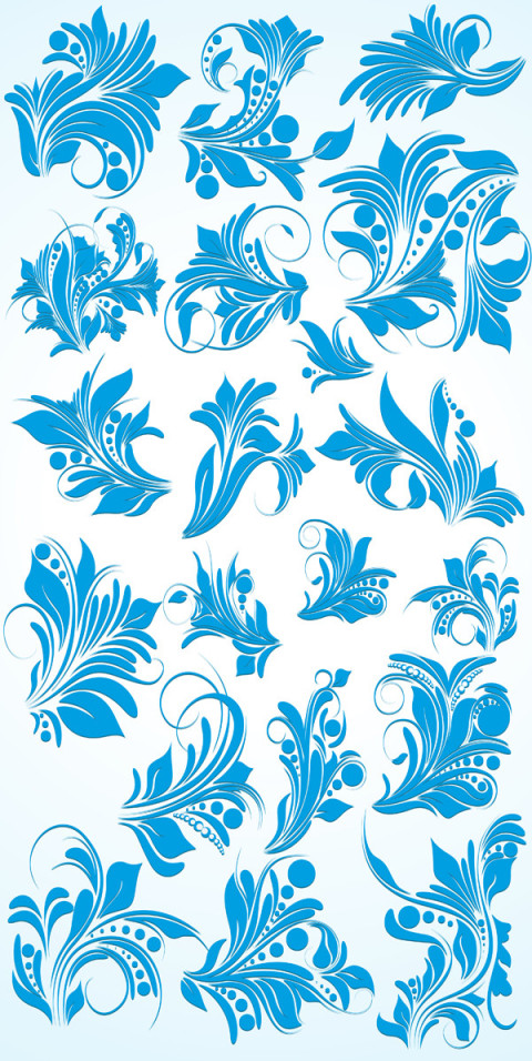 Set Of Floral Vector Set Free Vector Graphics For Free Web Resources For Design PNG Image With Transparent